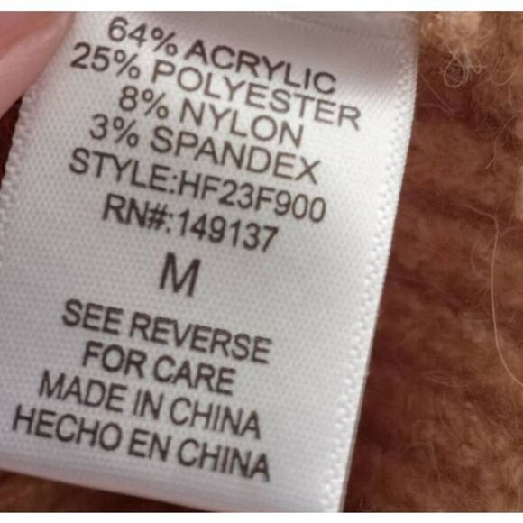 HYFVE TAN RED DRESS BOUTIQUE ALL GROWN UP TAN SWEATER SZ.M NWT. - Picture 8 of 10